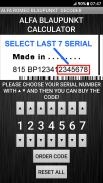 Blaupunkt Alfa Radio Code Decoder screenshot 2