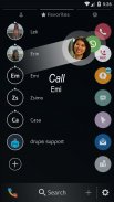 Circle Black White Phone Dialer Theme screenshot 4