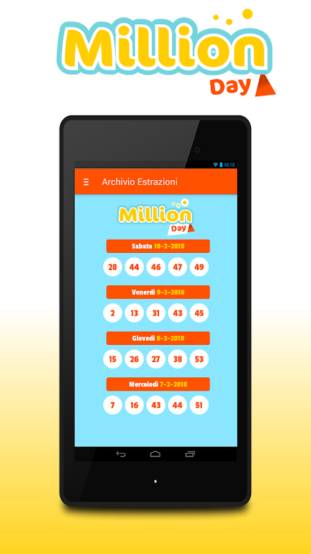 Estrazioni Million Day APK Android Aptoide