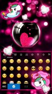 Pink Heart Glass Teclado screenshot 2