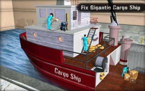 Crucero Barco Mecánico Simulador: Taller Garaje 3D screenshot 7