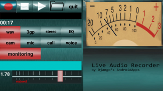 Live Audio Recorder * records live sessions 16Bit screenshot 2