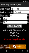 Duct fitting calculator (Ads) screenshot 2