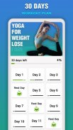 Yoga for Weight Loss - Daily Yoga Workout Plan screenshot 4