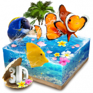 Lively 3D Color Fish Theme screenshot 2