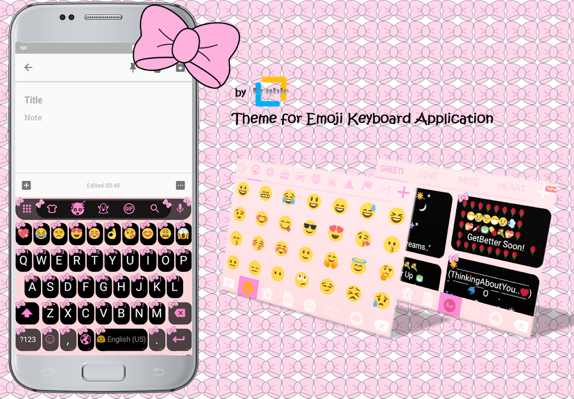 Emoji Keyboard Bow Pink Pastel - Загрузить APK для Android | Aptoide