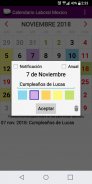 Calendario Feriados y Festejos 2018 en México screenshot 1