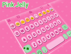 Pink Jelly Emoji Keyboard Skin screenshot 0