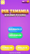 Kelime Bulmaca Gezmece Oyunu – Bul Tamamla screenshot 0