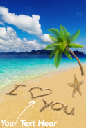 Write Name On Sand beach message with sea wave screenshot 0