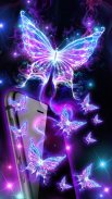 Smoke Neon Butterfly Live Wallpaper screenshot 0