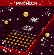 Pink Neon Keyboard Theme screenshot 2