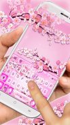 Pink Spring Blossom Keyboard Theme screenshot 1