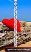 Zipper Lock Screen – Valentine screenshot 0