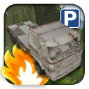 3D Flatbed Car Parking Icon