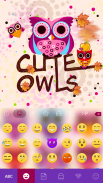 Cute Owls Emoji Keyboard screenshot 2