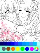 Romantic Anime Coloring Book screenshot 0