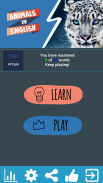 Learn Animals Names in English Pictures Words Quiz screenshot 3
