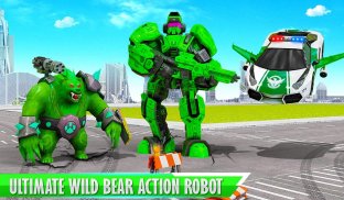 Bear Robot Car Transform: Flying Car Robot War screenshot 5