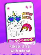 Caticorn Coloring Book By Numbers screenshot 2