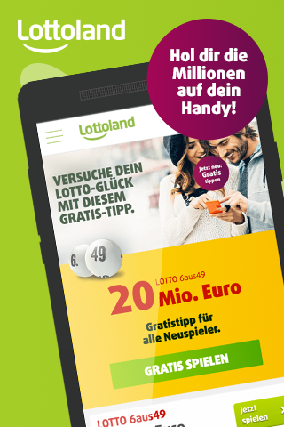Aplicativo de loterias grátis da Lottoland