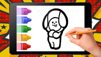 BT21 coloring book screenshot 2