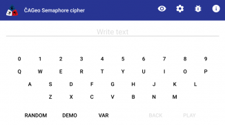 CAGeo Semaphore cipher screenshot 0