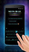 Nuevo tema de teclado Cool Neon Blue screenshot 1