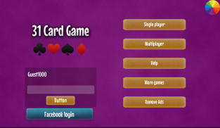 ♣ Thirty one - 31 card game. screenshot 0