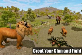 singa liar vs dinosaurus: hidup pertempuran pulau screenshot 0