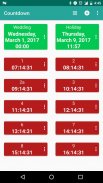 Countdown timers, Time Tracker screenshot 1