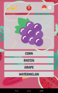 Fruit & Vegetable Quiz - Fruiz screenshot 1