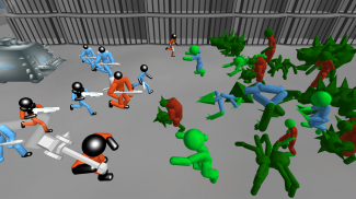 Stickman Prison Battle Zombies screenshot 2