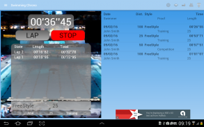 Swimming StopWatch free screenshot 11