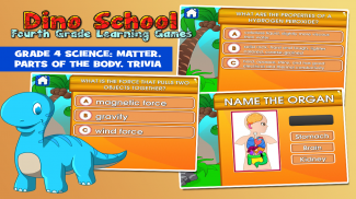 Dino 4th Grade Learning Games screenshot 1
