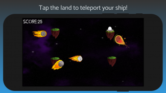 Space Teleport : Meteorite Destruction screenshot 1