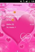 GO SMS Pro Theme Pink Love screenshot 0