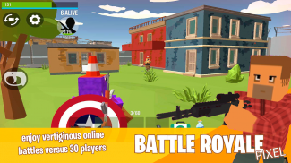 Pixel Battle Royale jogo 3D de tiro FPS offline versão móvel