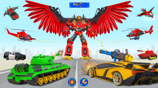 Police Eagle Robot Car Game 3d screenshot 6