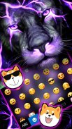 Тема для клавиатуры Lightning Neon Lion screenshot 2