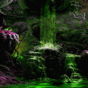 Fantasy Green Waterfall LWP Icon