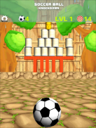 Soccer Ball Knockdown - aim, flick and tumble cans screenshot 13