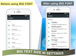 Big Font - Cambiar tamaño de fuente screenshot 0
