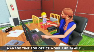 Working Mother Office Job Simulator Game:Baby Care screenshot 0