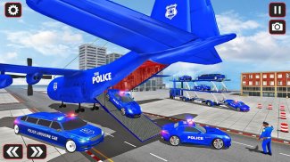 US Grand Airplane Limo Police Car Transport Games screenshot 2