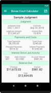 Bovee Court Judgment Calculator screenshot 7