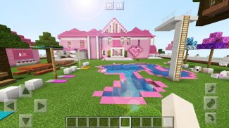 Pink house in Minecraft PE screenshot 6