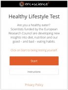 Healthy Lifestyle Test - ERC=Science² screenshot 3