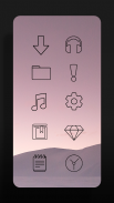 Lines Dark Free - Black Icons screenshot 0