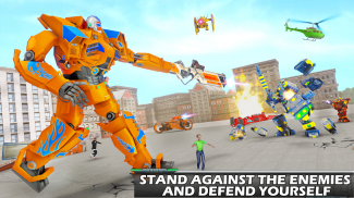 Flying Robot Car Transform: Tank Robot Games screenshot 2